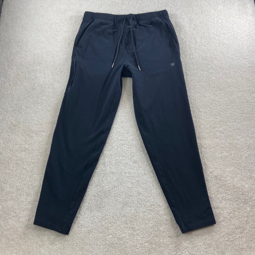 Mack Weldon Ace Jogger Pants Mens Medium Black Sweatpants Cotton Stretch
